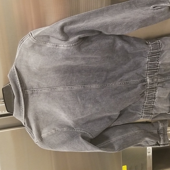 💕MOTHER💕 Half Spring Take-Off Ankle Jumpsuit Stitching in The Dark Gray Small - Picture 15 of 17